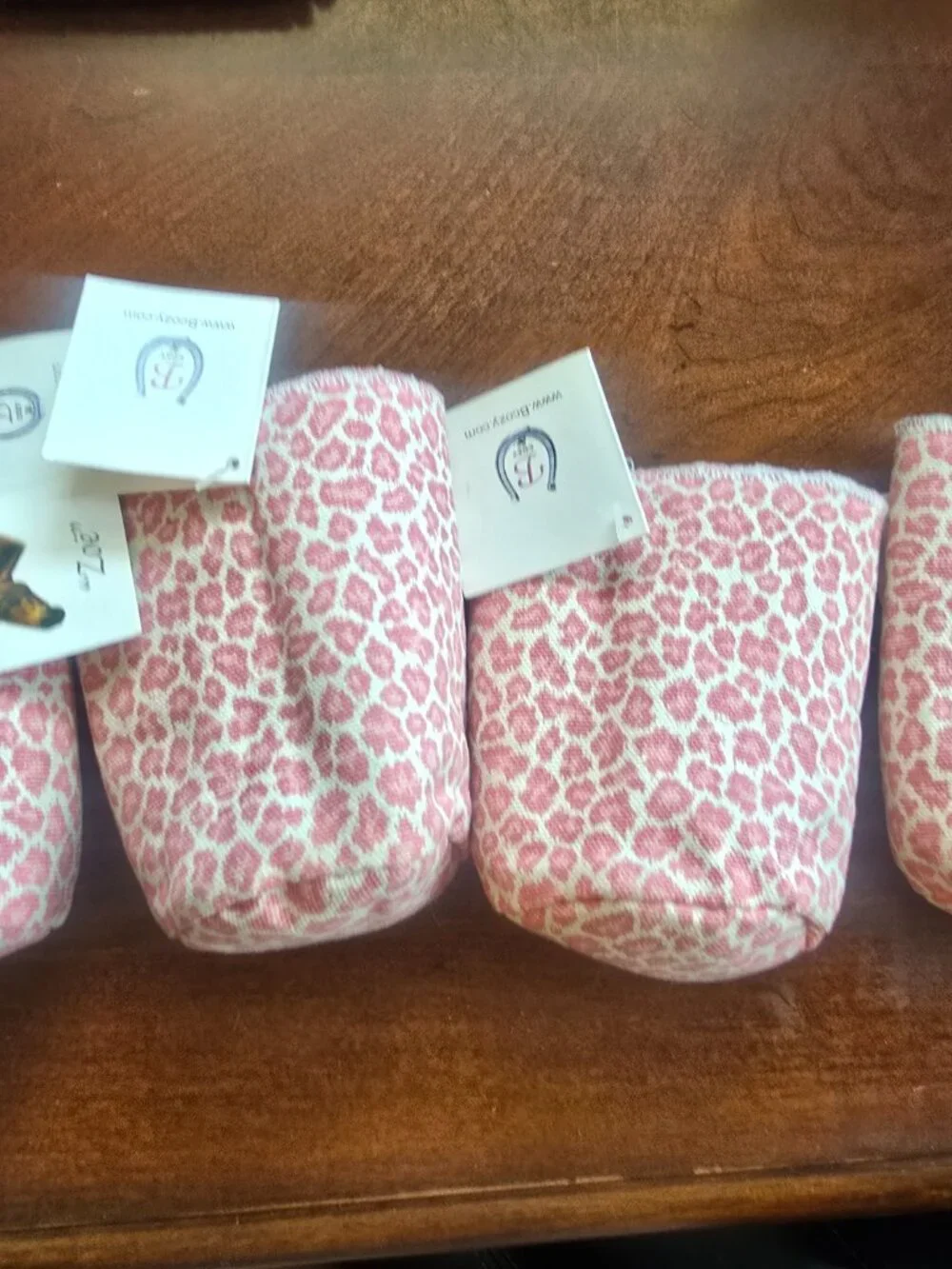 Lot of 4 B Cozy Animal Print Charitable Supports - Old Friends Equine